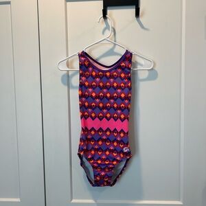 GK Girl’s Colorful Geometric Leotard size Adult XS